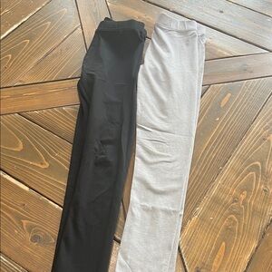 Kids Black and Gray Girls Crewcuts Leggings